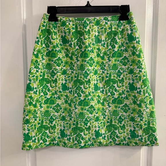 Lilly Pulitzer Dresses & Skirts - Vintage 1970s “The Lilly” Lilly Pulitzer Mini Skirt Green White Lions Owls
